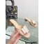 Dior Idylle Heel 3.5cm Slides in Grosgrain and Patent Calfskin Nude 2023