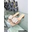 Dior Idylle Heel 3.5cm Slides in Grosgrain and Patent Calfskin Nude 2023