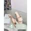 Dior Idylle Heel 3.5cm Slides in White Resin Pearls Patent Calfskin Nude 2023