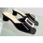 Dior Idylle Heel 3.5cm Slides in White Resin Pearls and Patent Calfskin Black 2023