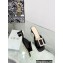 Dior Idylle Heel 3.5cm Slides in White Resin Pearls and Patent Calfskin Black 2023