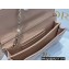 Lady Dior Top Handle Clutch Bag in Cannage Calfskin Nude