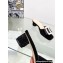 Dior Idylle Heel 3.5cm Slides in White Resin Pearls and Black Cotton Embroidered with Strass 2023