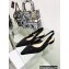 Dior J'Adior Slingback Ballerina Flats in Black Cotton Embroidered with Strass 2023
