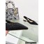 Dior J'Adior Slingback Ballerina Flats in Black Cotton Embroidered with Strass 2023