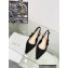 Dior J'Adior Slingback Ballerina Flats in Black Cotton Embroidered with Strass 2023