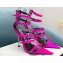 Versace Heel 11cm Buckle Straps Sandals Satin Fuchsia 2022