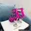 Versace Heel 11cm Buckle Straps Sandals Satin Fuchsia 2022