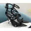 Versace Heel 11cm Buckle Straps Sandals Brushed Black 2022