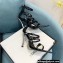 Versace Heel 11cm Buckle Straps Sandals Brushed Black 2022