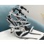 Versace Heel 11cm Buckle Straps Sandals Brushed White 2022