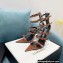 Versace Heel 11cm Buckle Straps Sandals Brushed Brown 2022