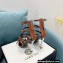 Versace Heel 11cm Buckle Straps Sandals Brushed Brown 2022