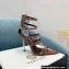 Versace Heel 11cm Buckle Straps Sandals Brushed Brown 2022