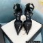Versace Heel 11cm Buckle Straps Pin-Point Pumps Brushed Black 2022