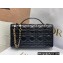 Lady Dior Top Handle Clutch Bag in Cannage Calfskin Black
