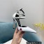 Versace Heel 11cm Buckle Straps Pin-Point Pumps Brushed White 2022