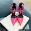 Versace Heel 11cm Buckle Straps Pin-Point Pumps Brushed Pink 2022