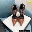 Versace Heel 11cm Buckle Straps Pin-Point Pumps Brushed Brown 2022