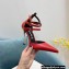 Versace Heel 11cm Buckle Straps Pin-Point Pumps Brushed Red 2022