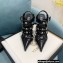 Versace Heel 11cm Stud-embellished Pumps Brushed Black 2022