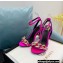 Versace Heel 10.5cm Medusa charm and Chain Sandals Satin Fuchsia 2022