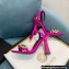 Versace Heel 10.5cm Medusa charm and Chain Sandals Satin Fuchsia 2022