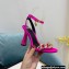 Versace Heel 10.5cm Medusa charm and Chain Sandals Satin Fuchsia 2022