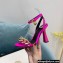 Versace Heel 10.5cm Medusa charm and Chain Sandals Satin Fuchsia 2022