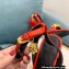 Versace Heel 10.5cm Medusa charm and Chain Sandals Satin Red 2022