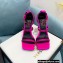 Fendi x Versace Heel 10.5cm Fendace embellished Sandals Satin Fuchsia 2022