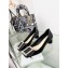 Dior Idylle Heel 3.5cm Ballet Pumps in White Resin Pearls and Patent Calfskin Black 2023