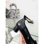 Dior Idylle Heel 3.5cm Ballet Pumps in White Resin Pearls and Patent Calfskin Black 2023