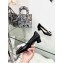 Dior Idylle Heel 3.5cm Ballet Pumps in White Resin Pearls and Patent Calfskin Black 2023