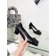 Dior Idylle Heel 3.5cm Ballet Pumps in Grosgrain and Patent Calfskin Black 2023