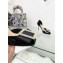 Dior Idylle Heeled Sandals in White Resin Pearls and Patent Calfskin Black 2023