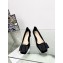 Dior Idylle Heel 3.5cm Ballet Pumps in Grosgrain and Suede Black 2023