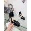 Dior Idylle Heeled Sandals in Grosgrain and Suede Black 2023