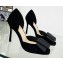 Dior Idylle Heeled Sandals in Grosgrain and Suede Black 2023