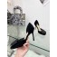 Dior Idylle Heeled Sandals in Grosgrain and Suede Black 2023