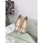 Dior Idylle Heeled Sandals in White Resin Pearls and Patent Calfskin Nude 2023