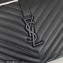Saint Laurent college medium chain bag in quilted leather 600279/487213 So Black