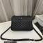 Saint Laurent college medium chain bag in quilted leather 600279/487213 So Black