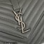 Saint Laurent college medium chain bag in quilted leather 600279/487213 Gray/Silver