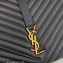 Saint Laurent college large chain bag in quilted leather 600278/487212 Black/Gold