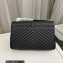 Saint Laurent college large chain bag in quilted leather 600278/487212 Black/Gold