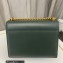 Saint Laurent sunset medium chain bag in smooth leather 442906 Dark Green/Gold
