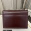 Saint Laurent sunset medium chain bag in smooth leather 442906 Burgundy/Silver
