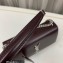 Saint Laurent sunset medium chain bag in smooth leather 442906 Burgundy/Silver