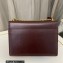 Saint Laurent sunset medium chain bag in smooth leather 442906 Burgundy/Gold
